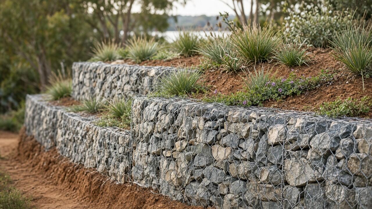 Gabion Retaining Walls for Sloped Blocks