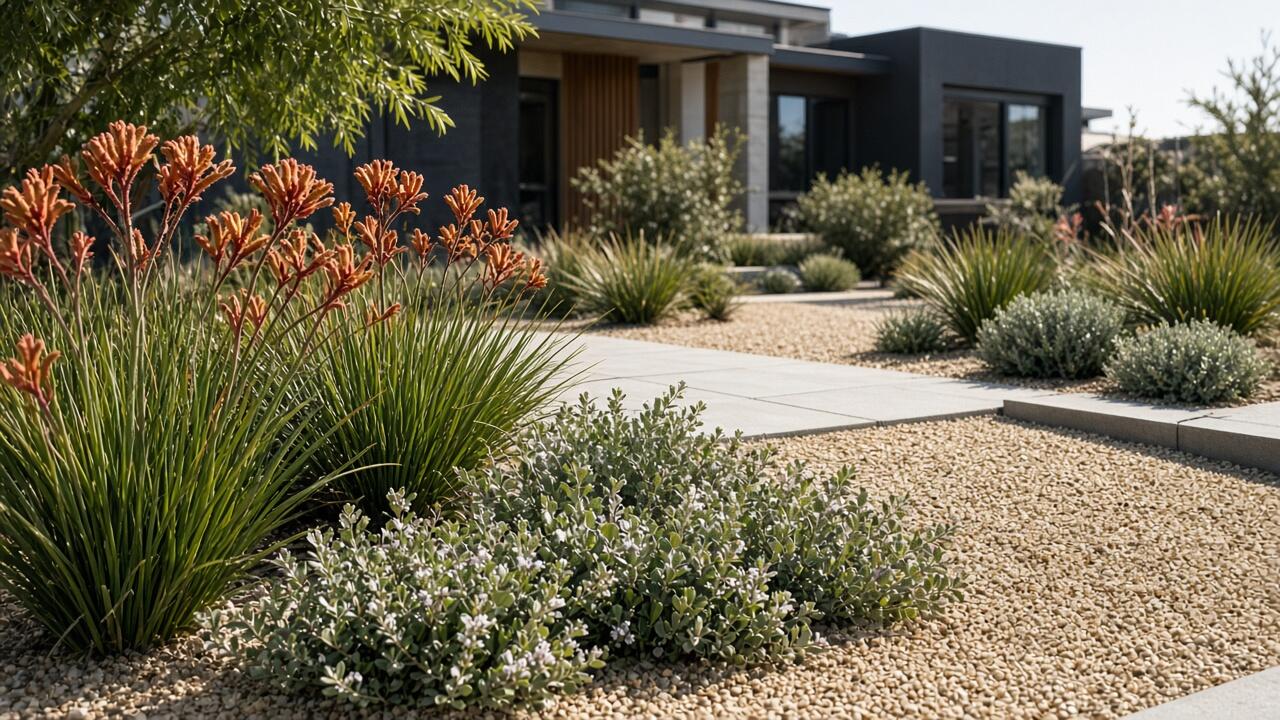 Low-Maintenance Front Yard with Australian Natives